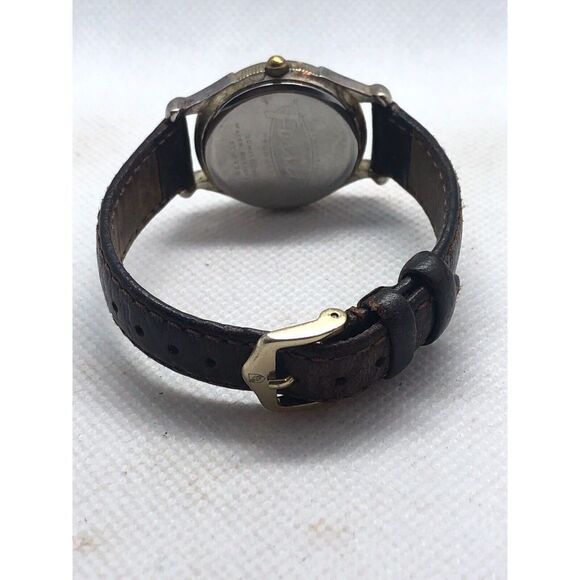 Fossil EC8738 Unisex Brown Leather Analog Beige Dial Quartz Wrist Watch XR70 - Picture 9 of 9